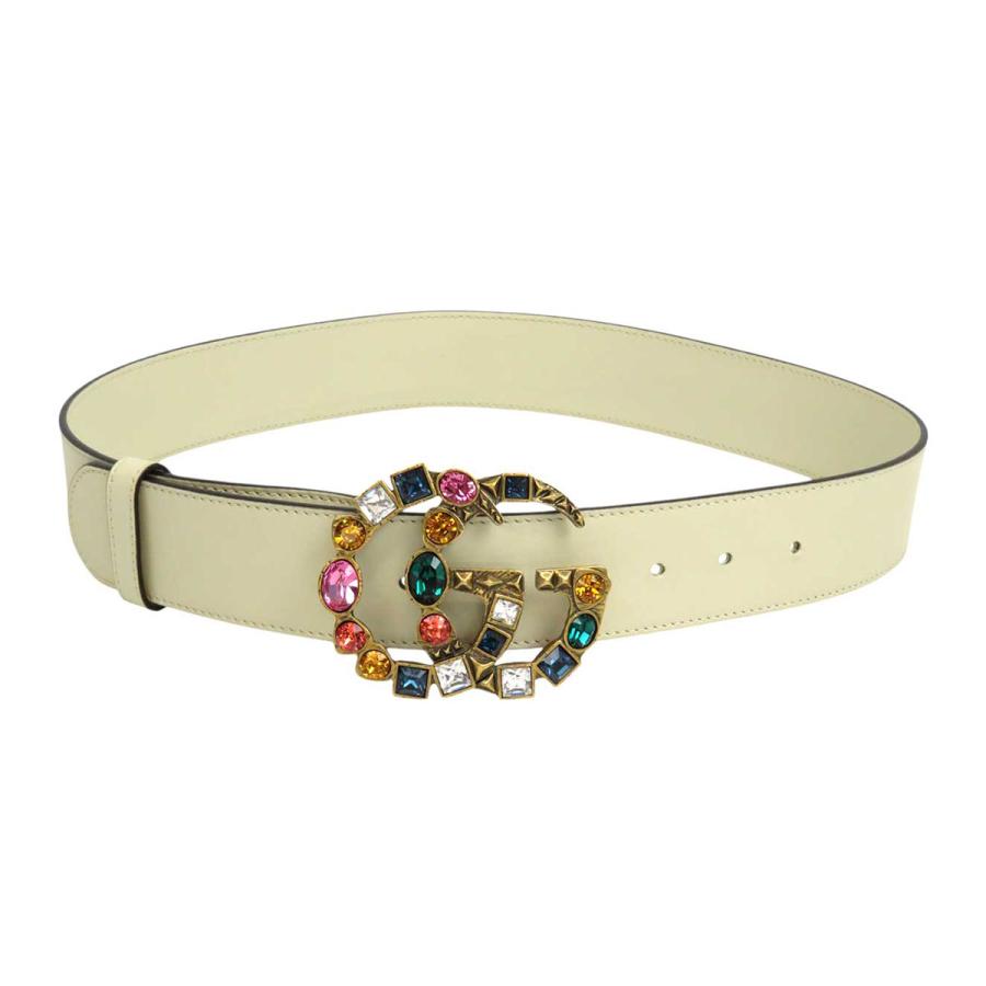【80/32 サイズ】 グッチ マーモント GG ベルト 本革 レディース GUCCI 美品 グッチ GGマーモント ダブルG バックル レザー