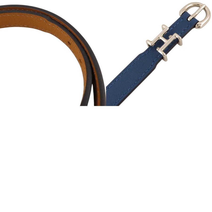 HERMES エルメス トレンチ レザー ブレスレット メタル ユニ