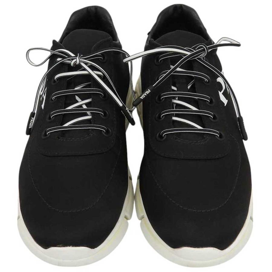 PRADA プラダ ロゴ スニーカー レディース ブラック ホワイト