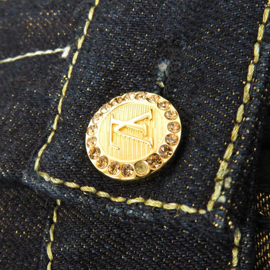 LOUIS VUITTON ルイヴィトン ラメ デニムパンツ レディース ネイビー