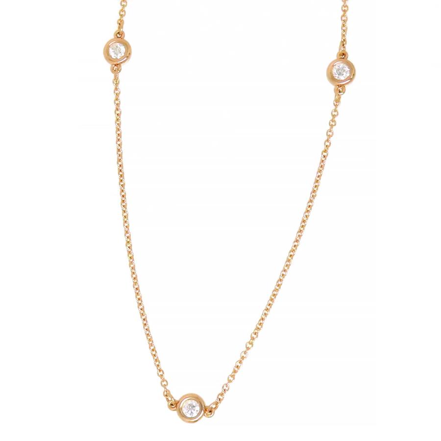 ろく　極美品　ティファニー ネックレス バイザヤード 750yg TIFFANY&Co. ティファニー バイザヤード ネックレス 3P
