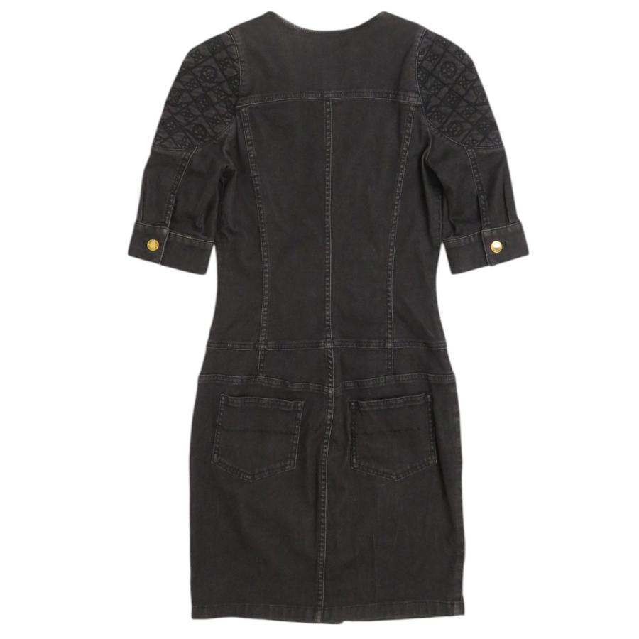 LOUIS VUITTON ルイヴィトン 五分袖 コットン デニム ワンピース