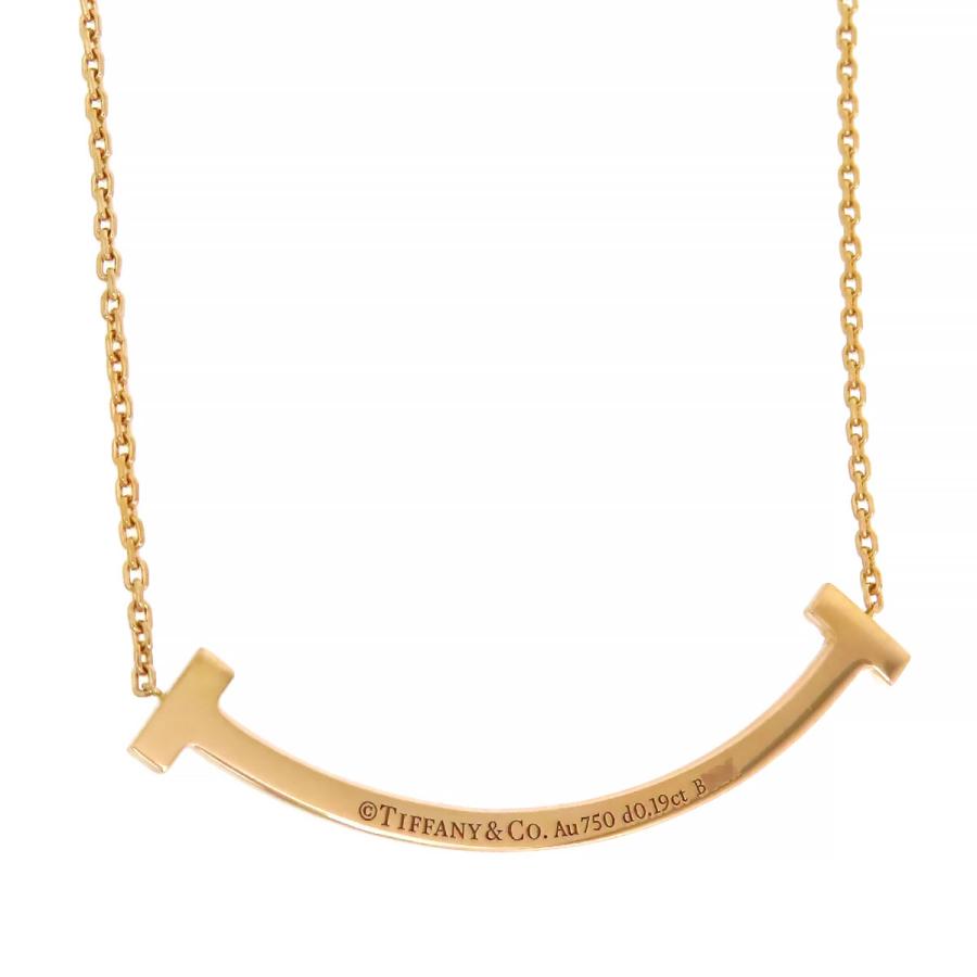 TIFFANY&Co. ティファニー AU750 Tスマイル ネックレス Tiffany&Co. ティファニー Tスマイル ネックレス スモール Au750