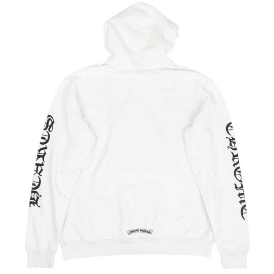 クロムハーツ バーティカル ロゴ フーディー メンズ ホワイト