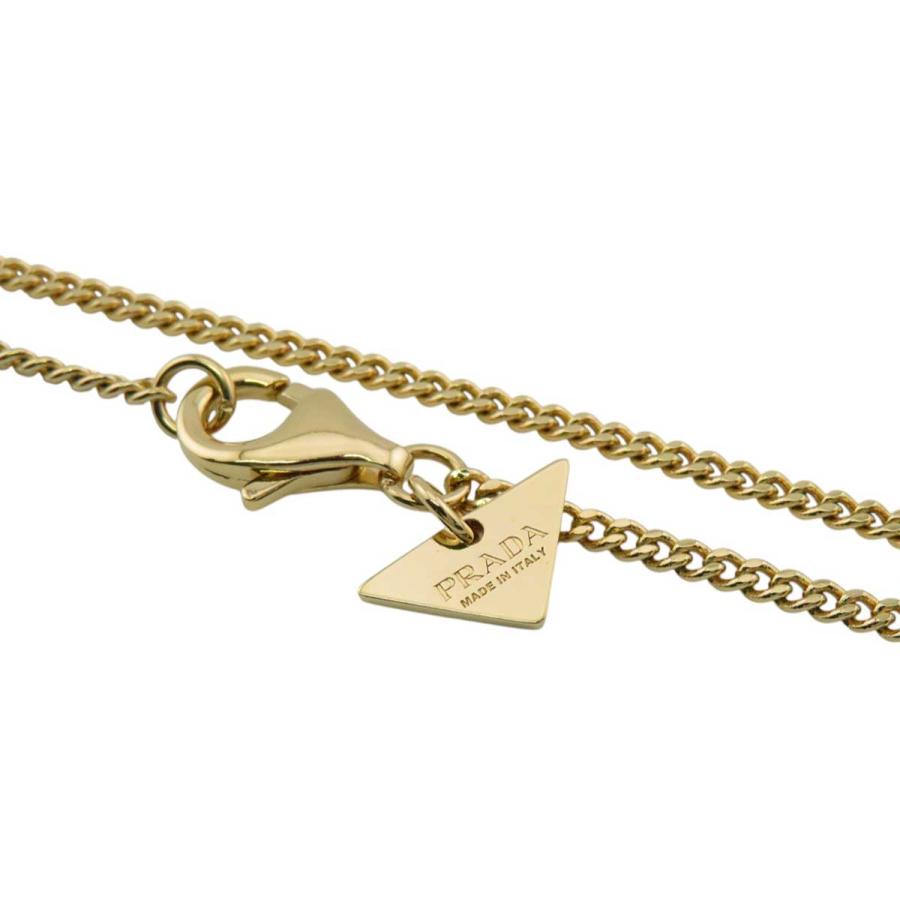 PRADA プラダ トライアングルロゴ ネックレス メタル ユニ