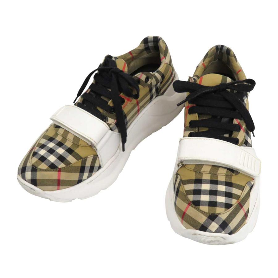 BURBERRY バーバリー ノバチェック レザー スニーカー メンズ ベージュ