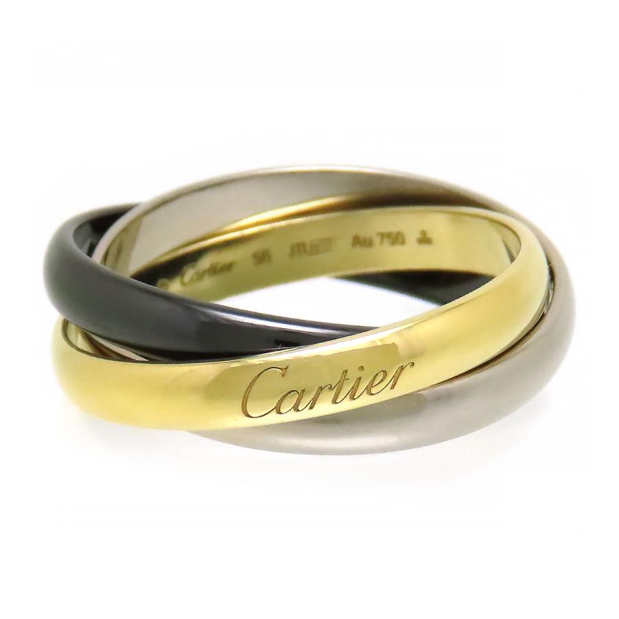 Cartier カルティエ トリニティ リング ブラックセラミック #56