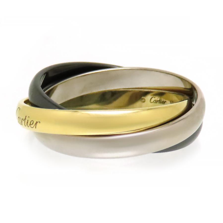 Cartier カルティエ トリニティ リング ブラックセラミック #56 