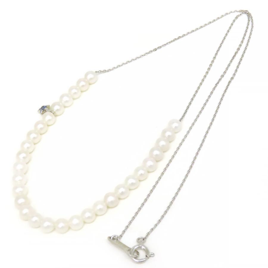 専用出品　ホワイトパールとサファイアのピアス&ネックレス サファイア/ホワイトトパーズ シルバーネックレス(ルーペ付き