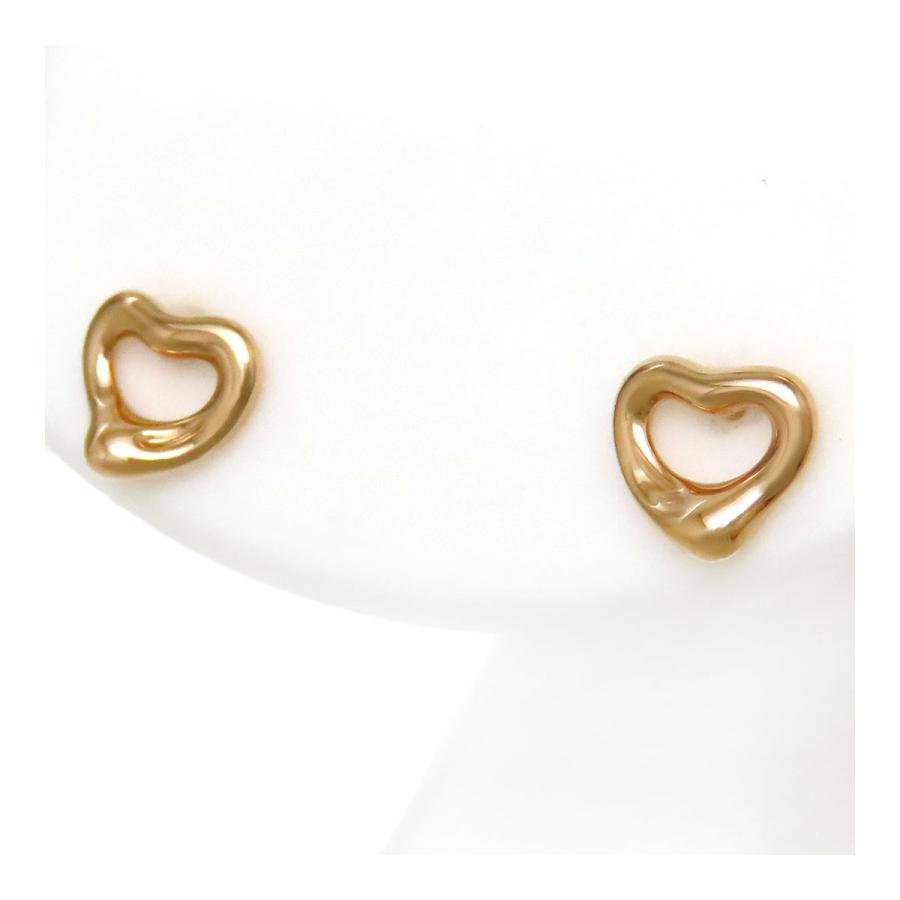 TIFFANY &Co. オープンハートピアスK18YG スモール7㎜
