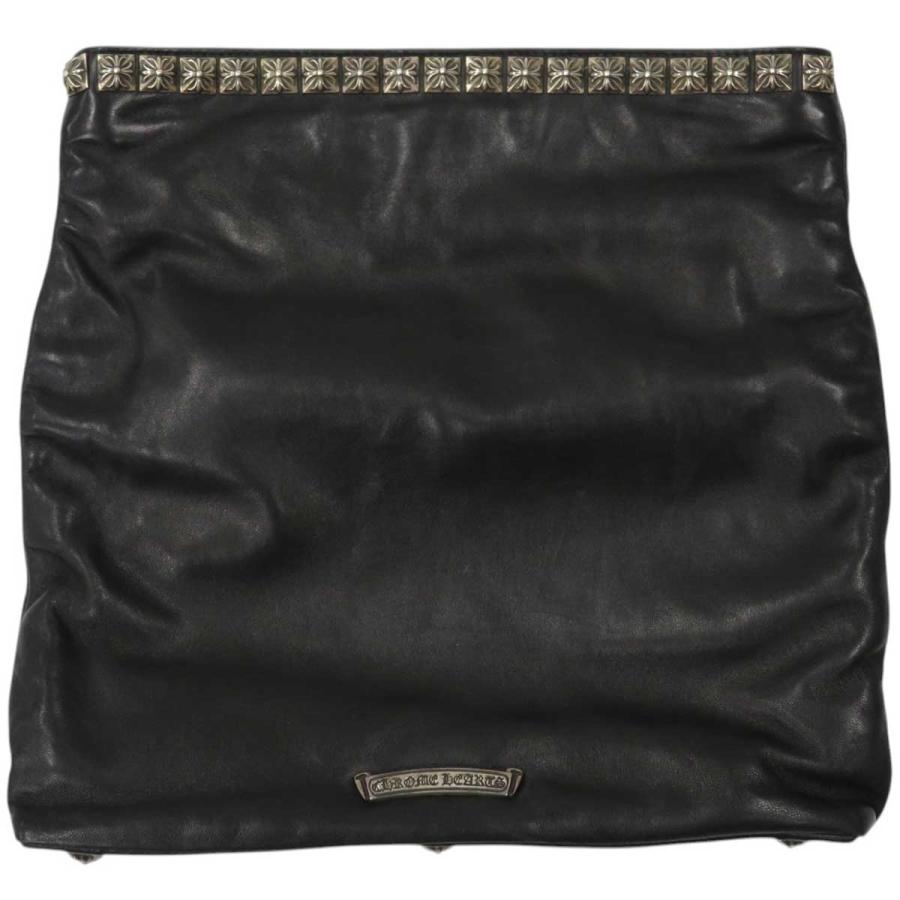 クロムハーツ ピラミッド スタッズ クラッチバッグ レザー SV925 ユニ  