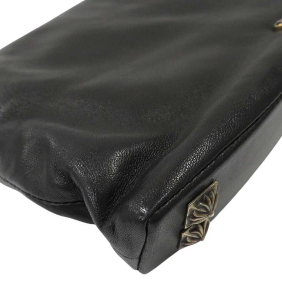 クロムハーツ ピラミッド スタッズ クラッチバッグ レザー SV925 ユニ  