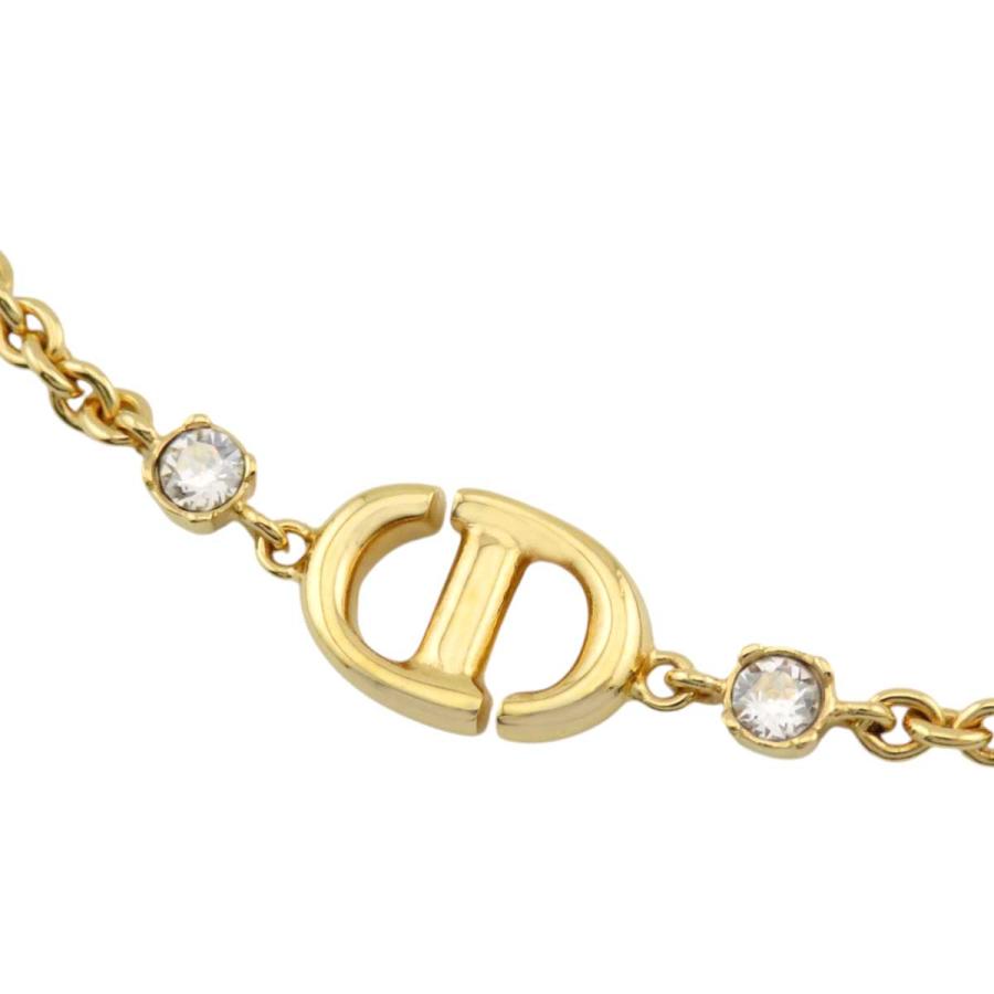 Christian Dior PETIT CD ブレスレット ゴールド GP ディオール Petit CD プチCD ブレスレット GP×ラインストーン