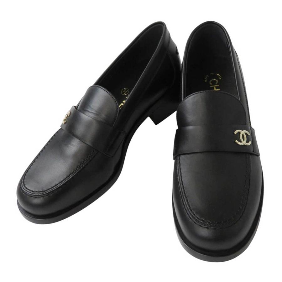 CHANEL シャネル　靴　ローファー　パンプス CHANEL ブラック ローファー39