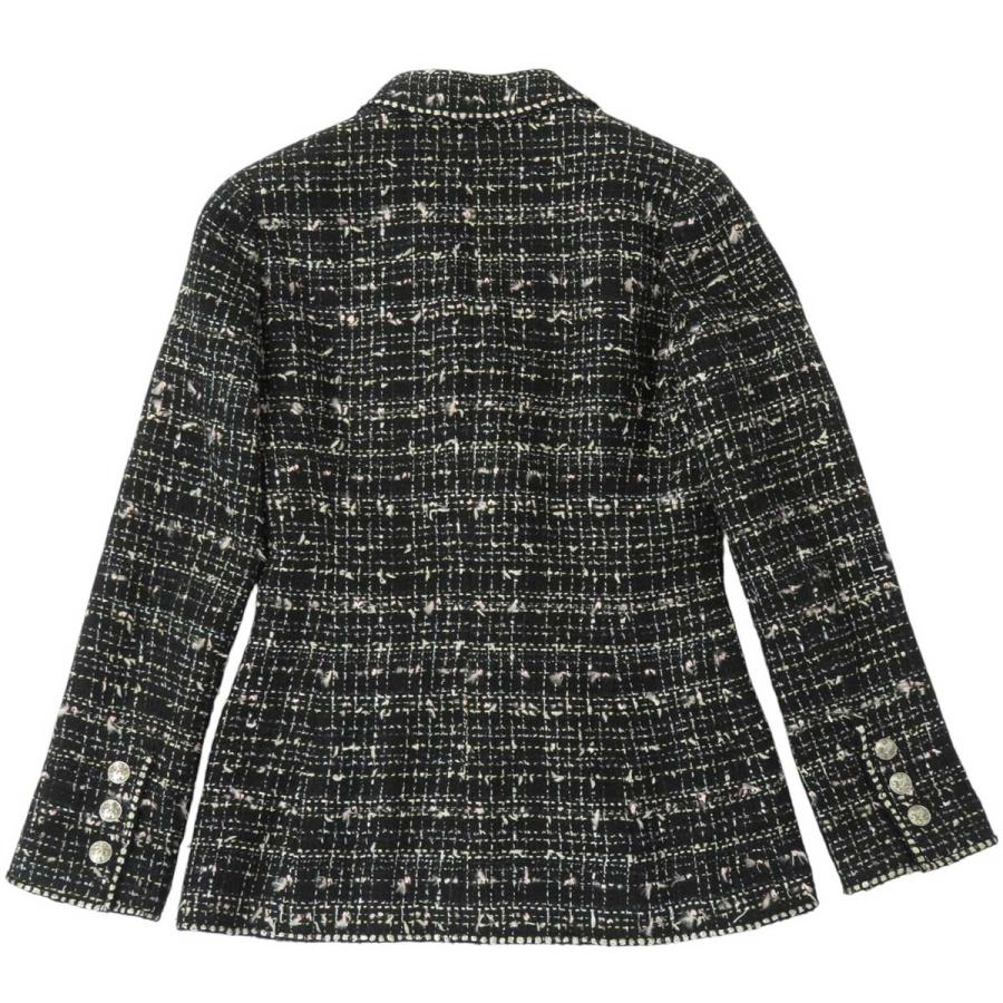 シャネルCHANEL ツイードテーラードジャケット ヴィンテージ 36 CHANEL シャネル ココマーク エンブレム ツイード テーラード