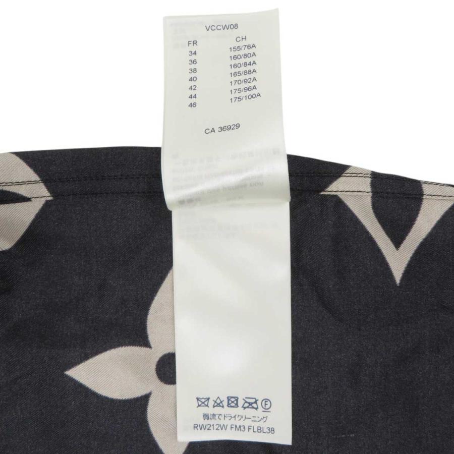 ルイヴィトン シャツブラウス 黒 サイズ36 シルク モノグラムタグ ルイヴィトン シャツブラウス 黒 サイズ36 シルク モノグラムタグ