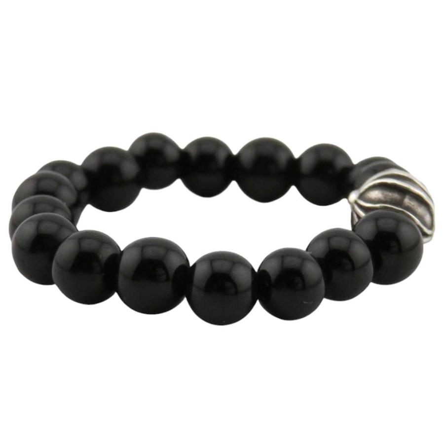 クロムハーツ ブラック トルマリン ビーズ 4mm リング 16号 ユニ