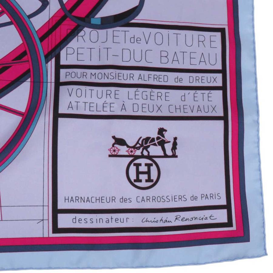 HERMES エルメス カレジェアン シルク スカーフ PROJET de VOITURE  