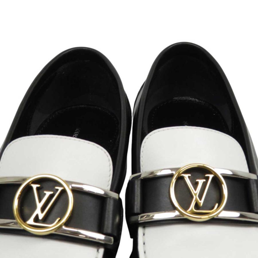 美品 ルイヴィトン ローファー アカデミーライン　革靴　LV金具 LOUIS VUITTON ルイヴィトン アカデミーライン バイカラー