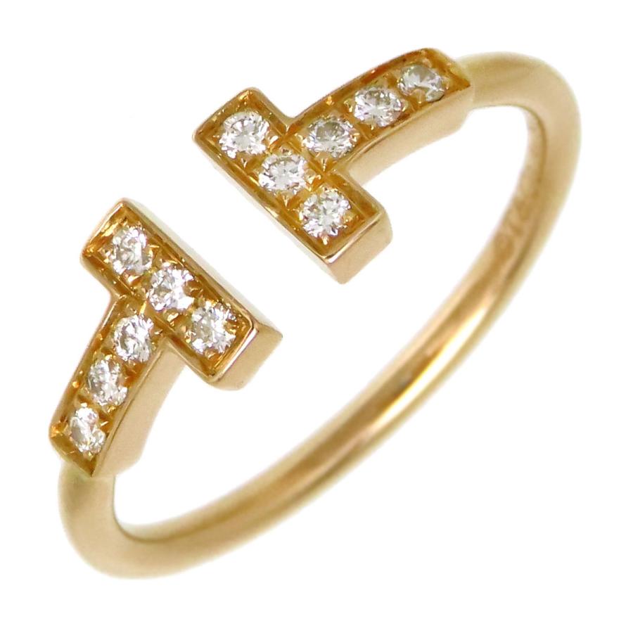 TIFFANY&Co. ティファニー Tワイヤー ダイヤモンド リング #12 Au750  