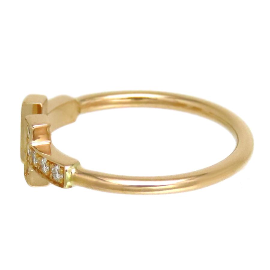 TIFFANY&Co. ティファニー Tワイヤー ダイヤモンド リング #12 Au750  