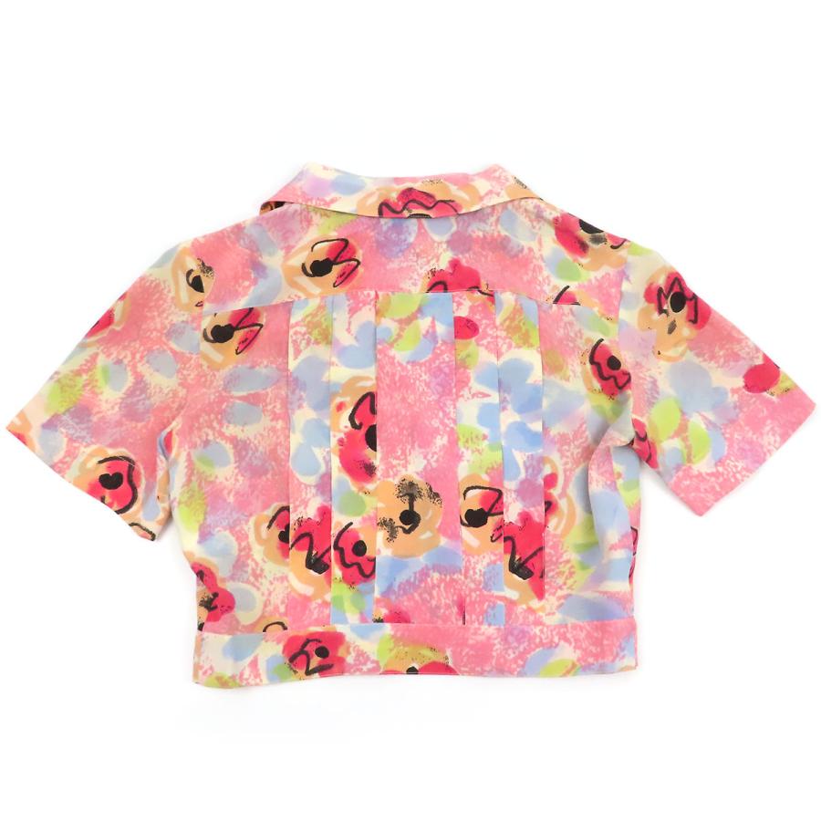 CHANEL（シャネル） ココマーク 花柄 シルク クロップド 半袖シャツ