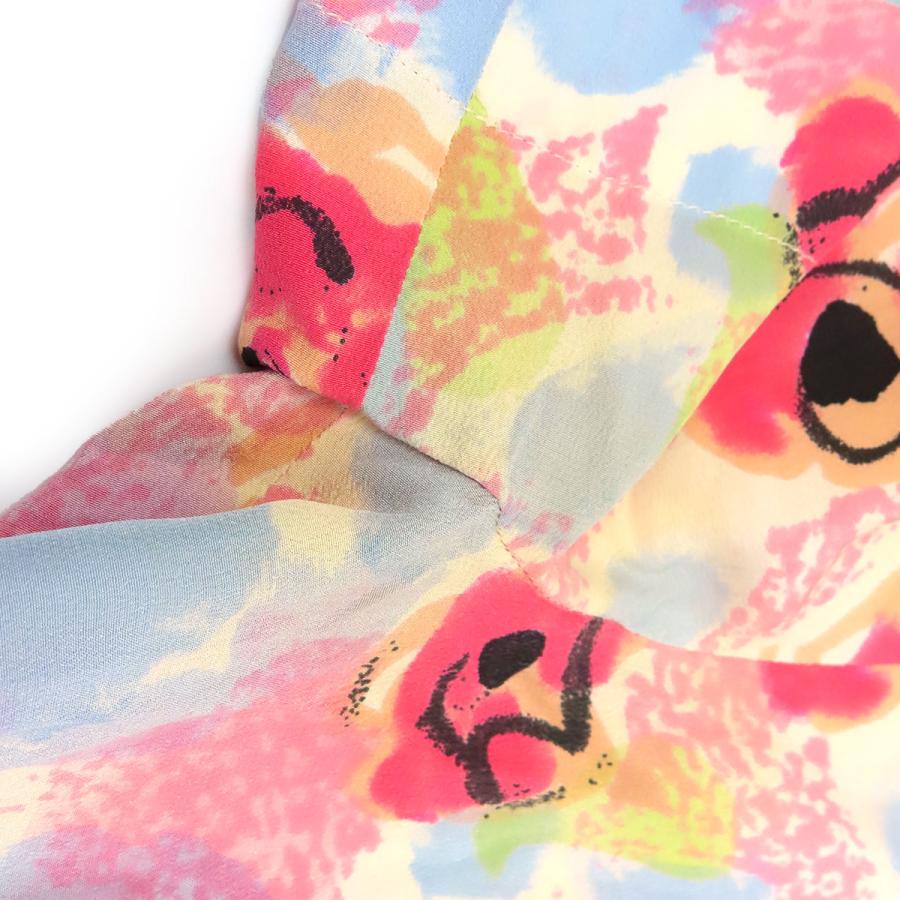 CHANEL（シャネル） ココマーク 花柄 シルク クロップド 半袖シャツ
