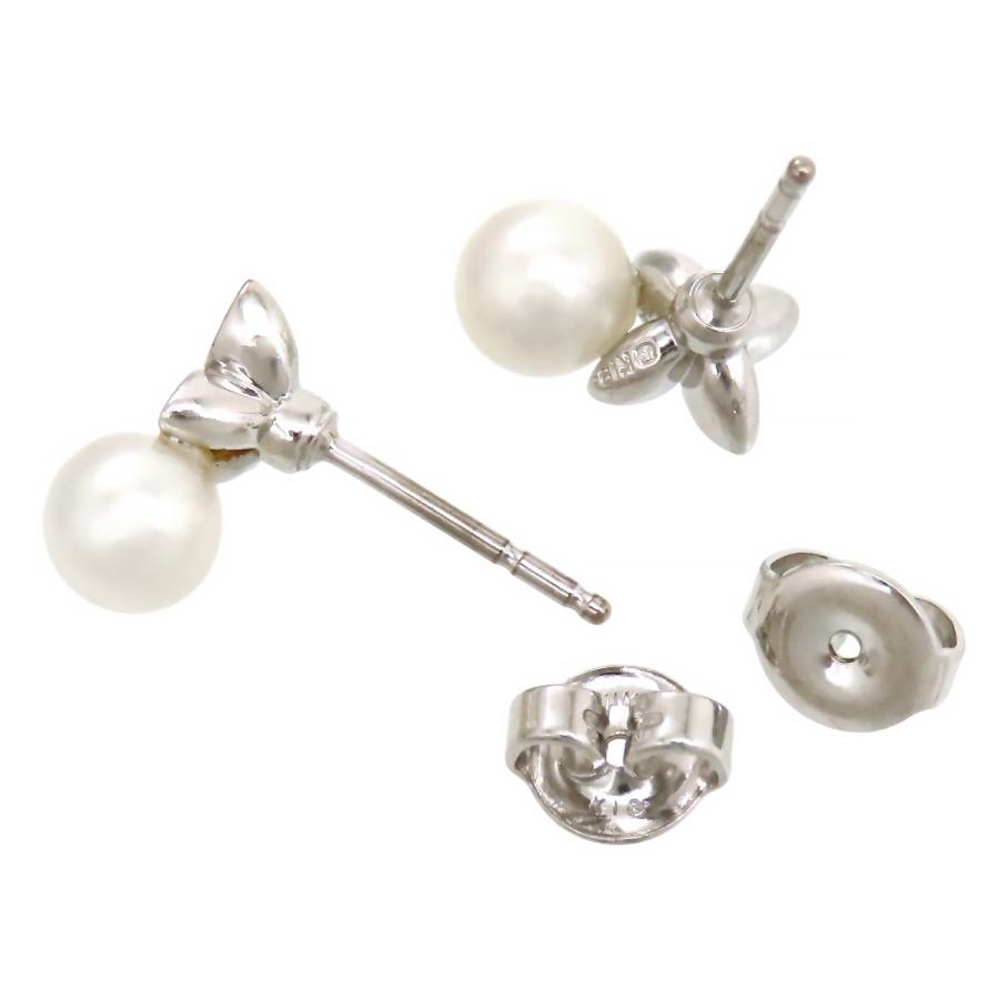 MIKIMOTO ミキモト フラワー パール ピアス PE-1392PU K18