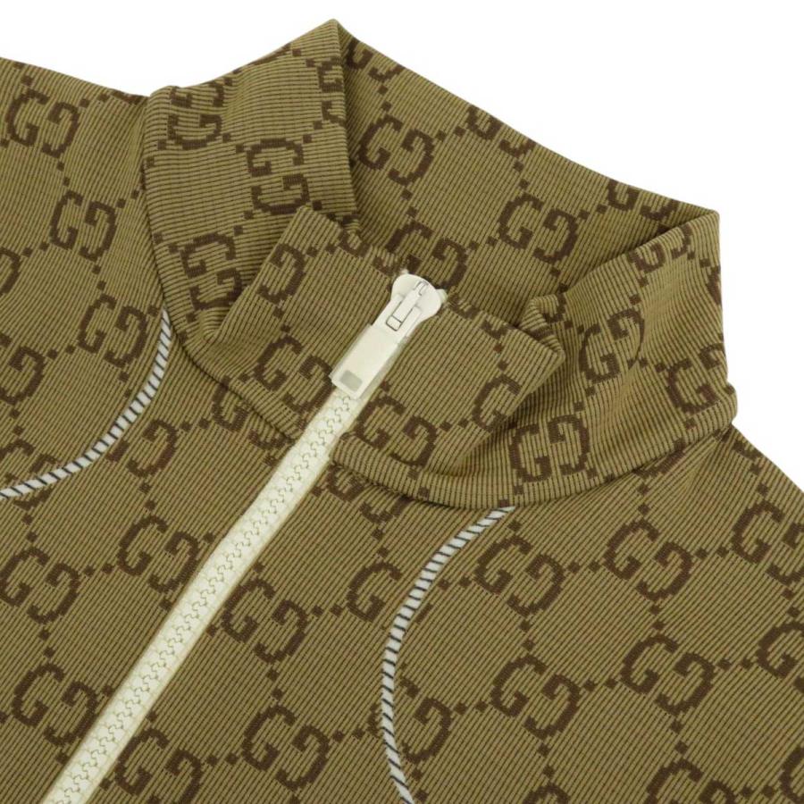 GUCCI（グッチ） GG ハーフジップ クロップド ジャージ トップ 715524