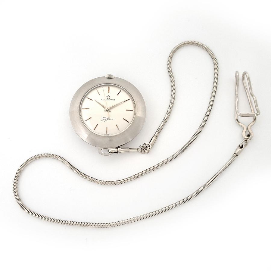 エテルナ エテルナマチック 懐中時計 自動巻き ステンレススティール  
