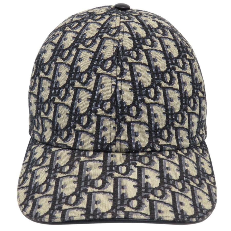 ディオール オブリーク ベースボール キャップ 113C906A4502 ユニセックス ネイビー ベージュ Dior 中古 【アパレル・小物】の画像