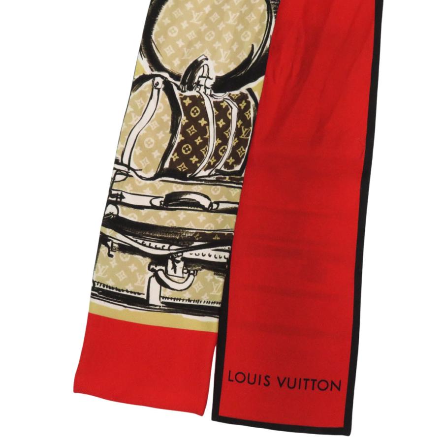 ルイヴィトン バンドー トランク スカーフ レッド ピンク モノグラム ロゴ LOUIS VUITTON（ルイ・ヴィトン） バンドー トランク スカーフ