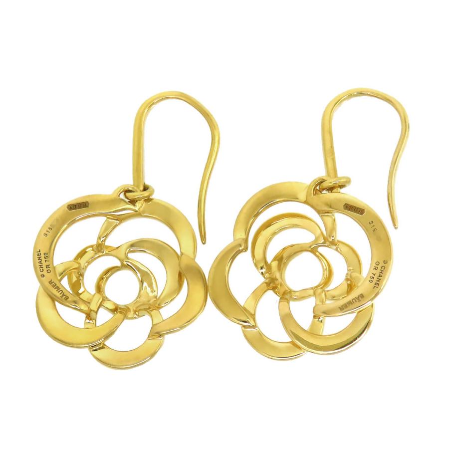 CHANEL（シャネル） カメリア ピアス OR750 (K18YG) レディース 中古