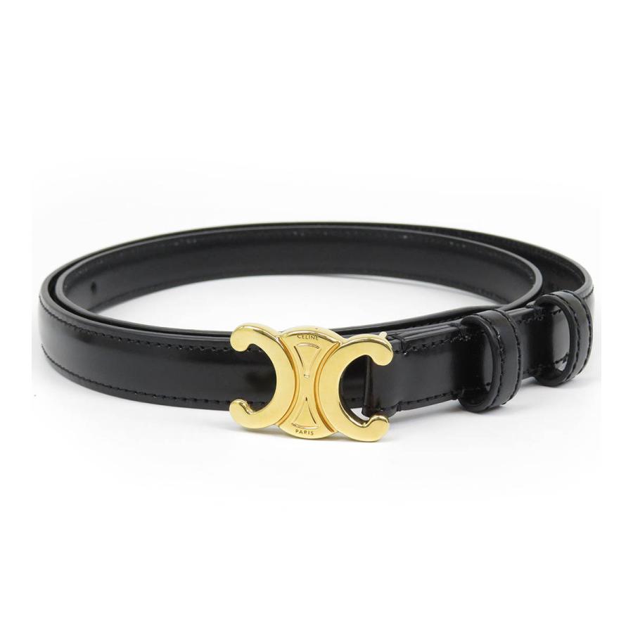 CELINE セリーヌ トリオンフ ベルト 刻印あり 新品 ユニセックス 90 CELINE（セリーヌ） トリオンフ ベルト 90 ユニセックス ブラック 中古