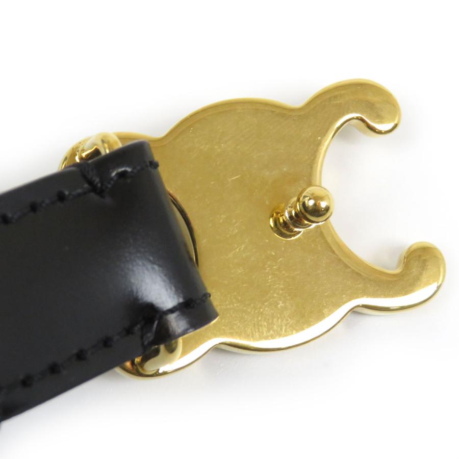 CELINE（セリーヌ） トリオンフ ベルト 90 ユニセックス ブラック 中古