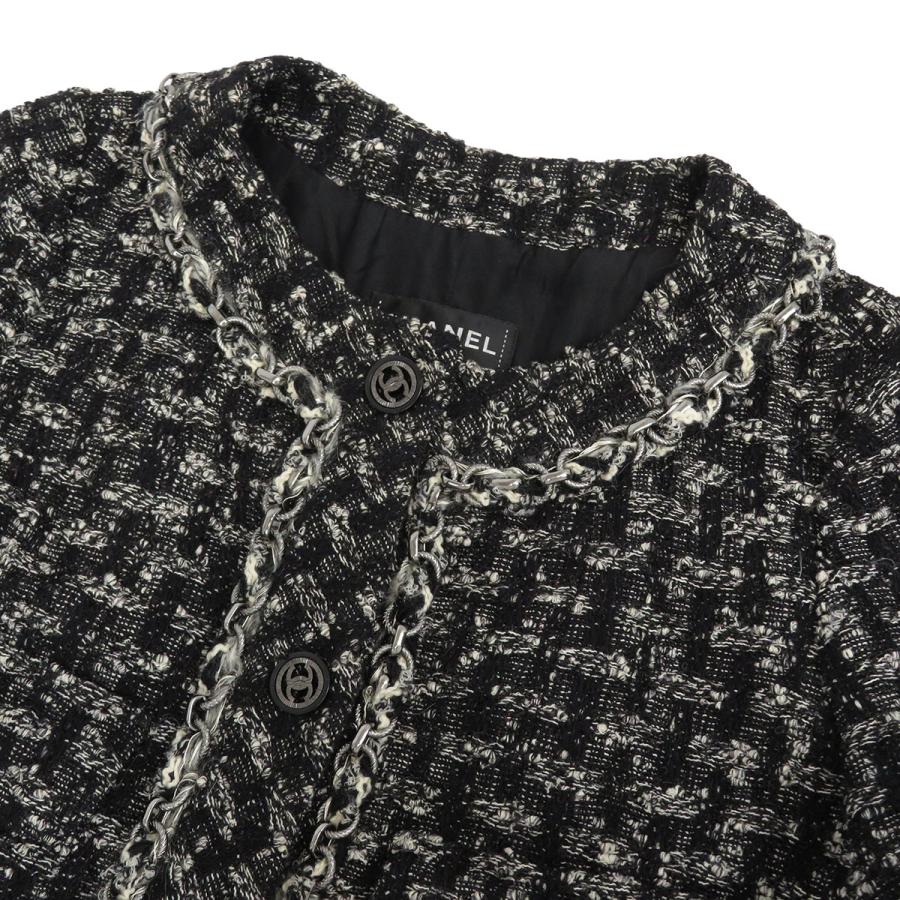 CHANEL // 98P ココマーク ツイード ロング ジャケット CHANEL シャネル 国内式品 ココマークボタン ラメ入り ツイード ロング