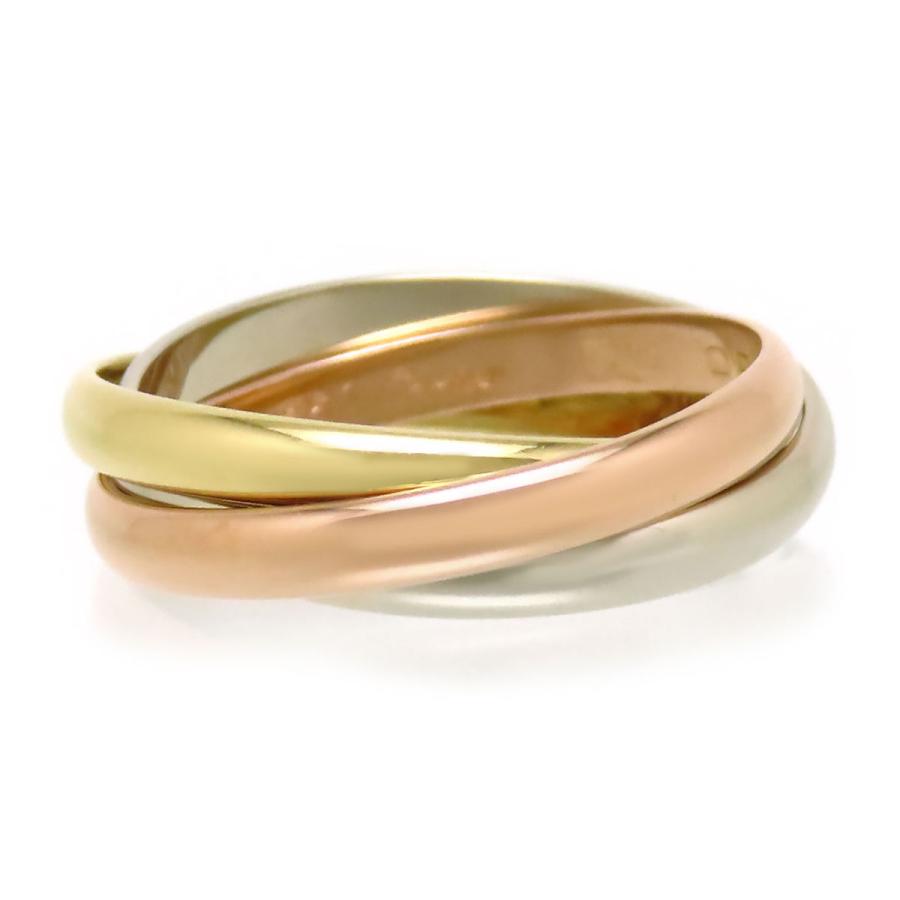 カルティエ　トリニティリング　55 中古 Cartier（カルティエ） トリニティ リング SM #55 750 (K18YG K18WG