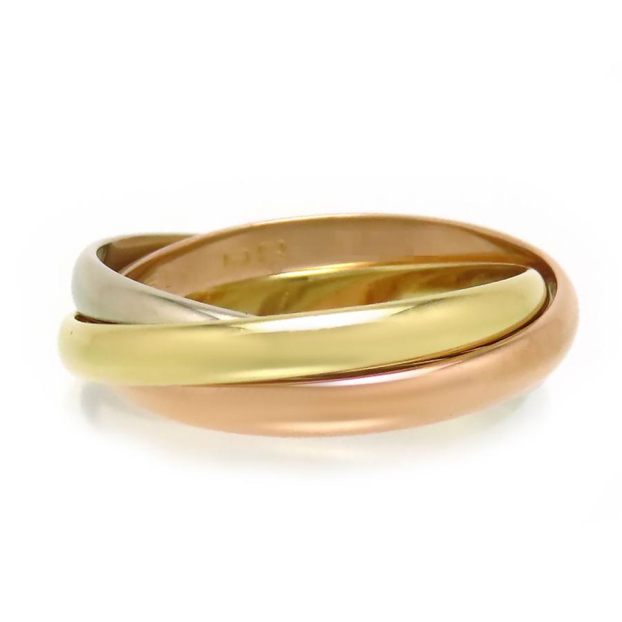 Cartier（カルティエ） トリニティ リング SM #55 750 (K18YG K18WG