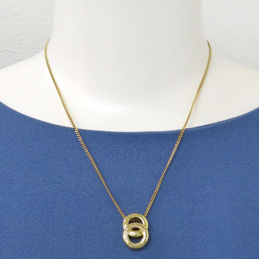 CELINE セリーヌ ヴィンテージ ダブルサークル ネックレス ABF刻印 CELINE セリーヌ ヴィンテージ ダブルサークル ネックレス ABF刻印