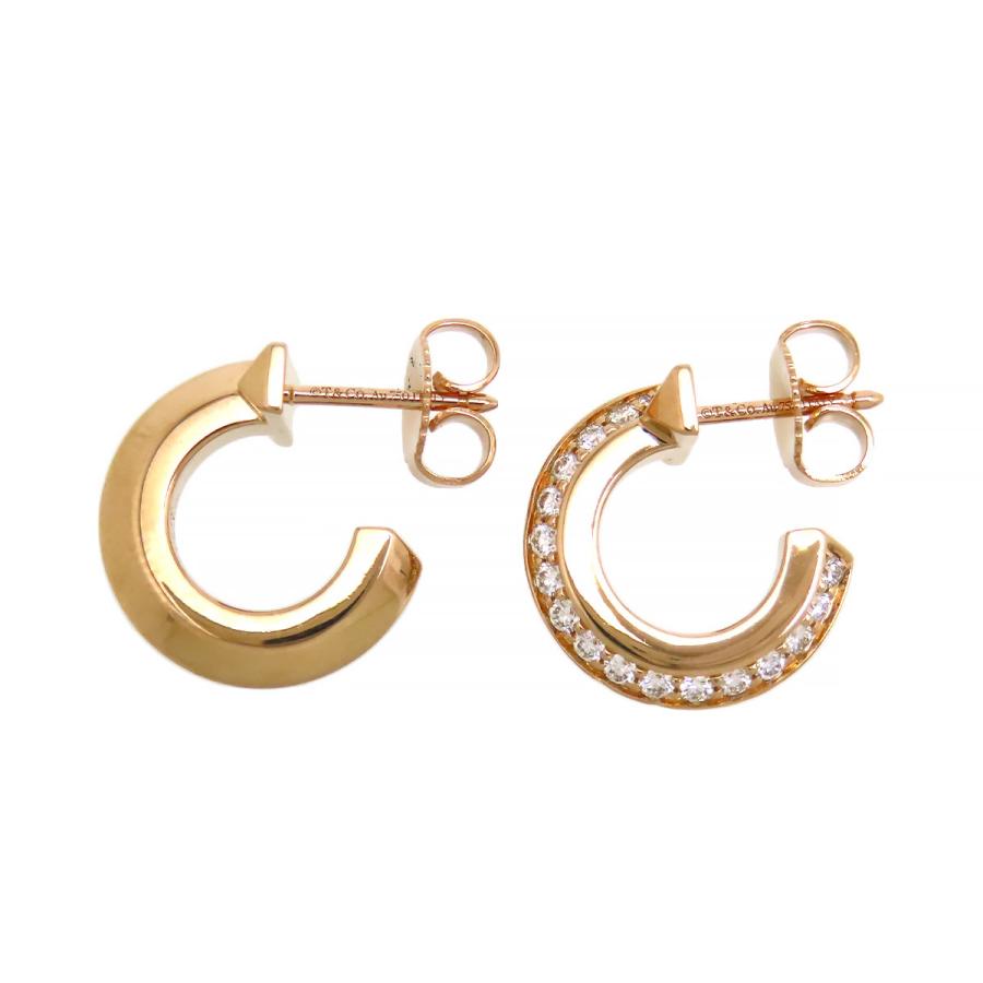 TIFFANY&Co.（ティファニー） Tワン フープ ピアス Au750 (K18PG