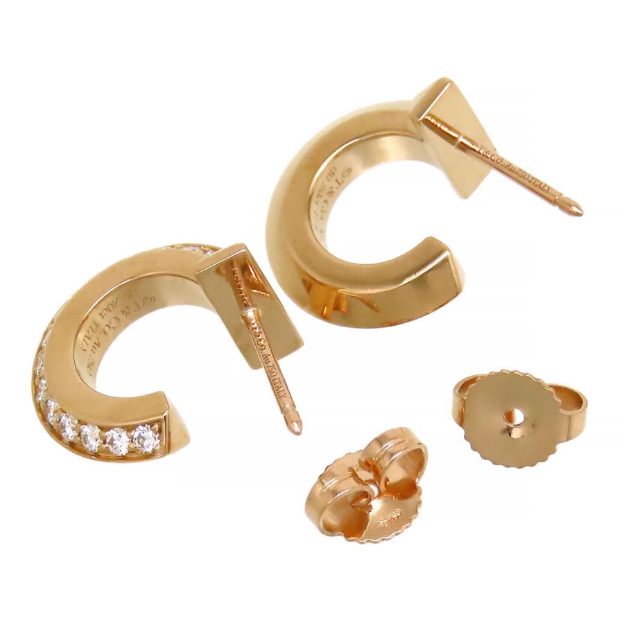 TIFFANY&Co.（ティファニー） Tワン フープ ピアス Au750 (K18PG