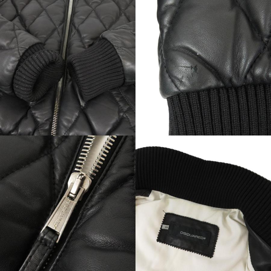 DSQUARED2（ディースクエアード） レザー ダウンジャケット メンズ