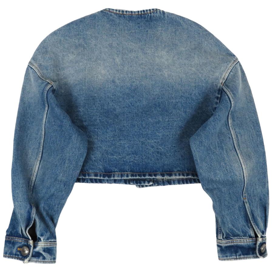 PRADA（プラダ） トライアングル ロゴ ノーカラー デニムジャケット