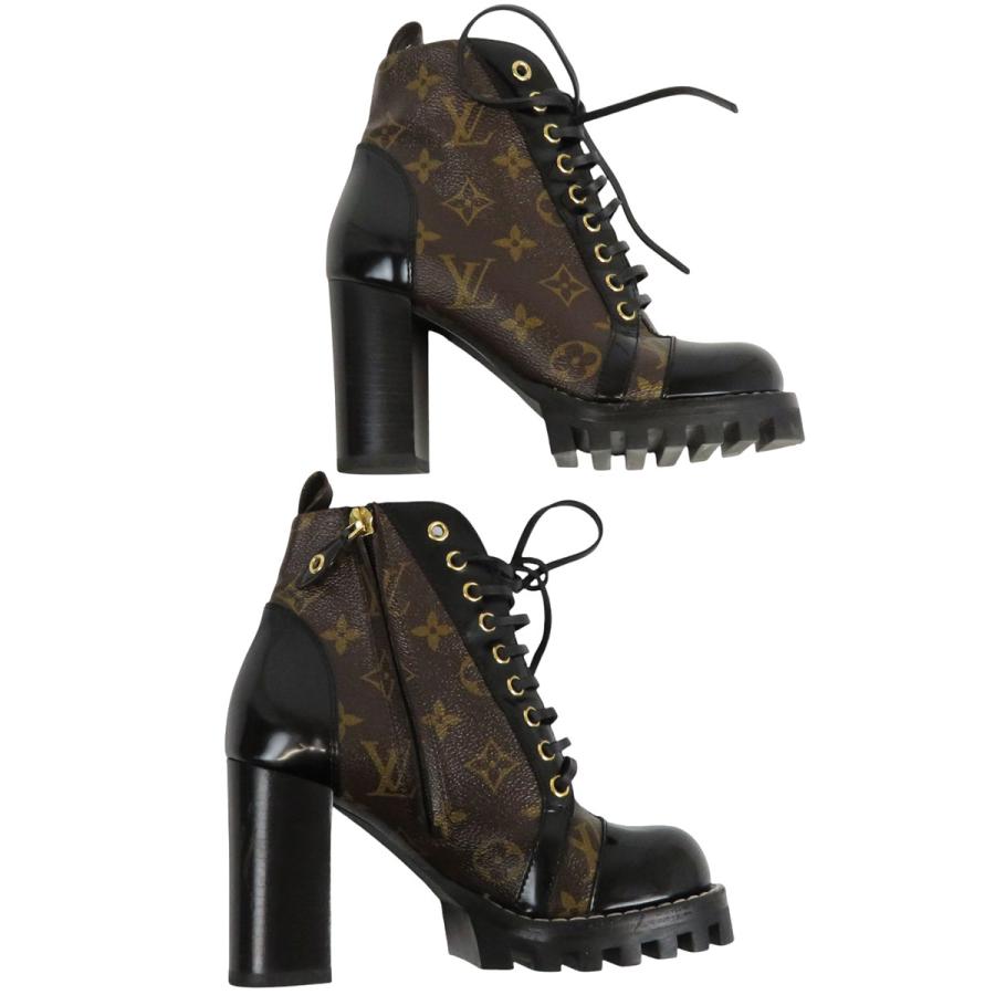 【極美品✨】ルイヴィトン スタートレイルライン モノグラム アンクルブーツ 37 LOUIS VUITTON（ルイ・ヴィトン） スタートレイル ライン アンクル
