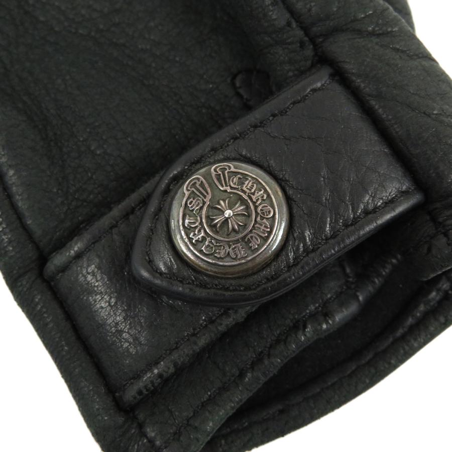 クロムハーツ ホースシュー ボタン レザー グローブ ユニセックス