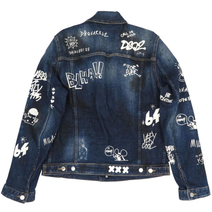 DSQUARED2（ディースクエアード） ペイント ダメージ デニムジャケット
