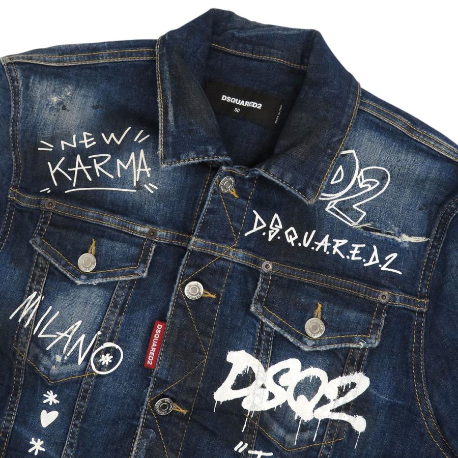 DSQUARED2（ディースクエアード） ペイント ダメージ デニムジャケット