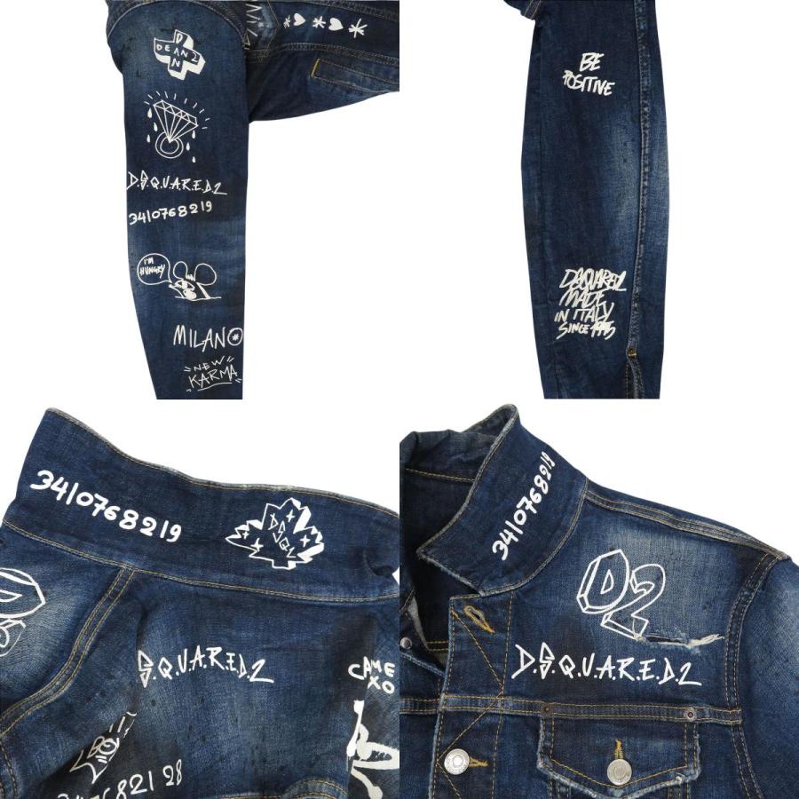 DSQUARED2（ディースクエアード） ペイント ダメージ デニムジャケット