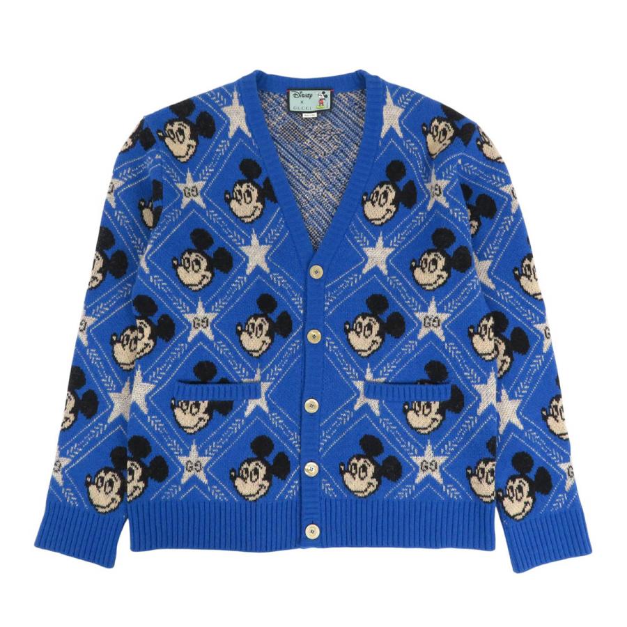 ミッキーマウス カーディガン 青　ファンタジア　弟子(9月値上げ予定) GUCCI（グッチ） ディズニー コラボ ミッキーマウス GG カーディガン