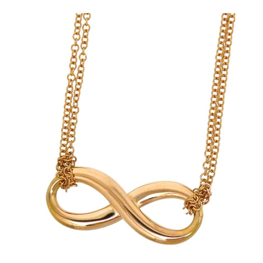 [美品］TIFFANY & Co. ティファニー　インフィニティ　ネックレス TIFFANY&Co.（ティファニー） インフィニティ ネックレス AU750 (K18PG